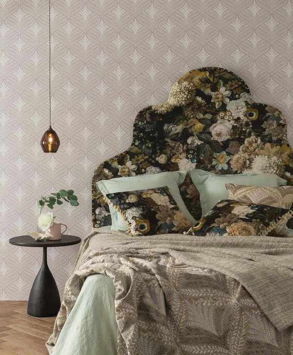 Headboard in Fullterton fabric by Osborne & Little