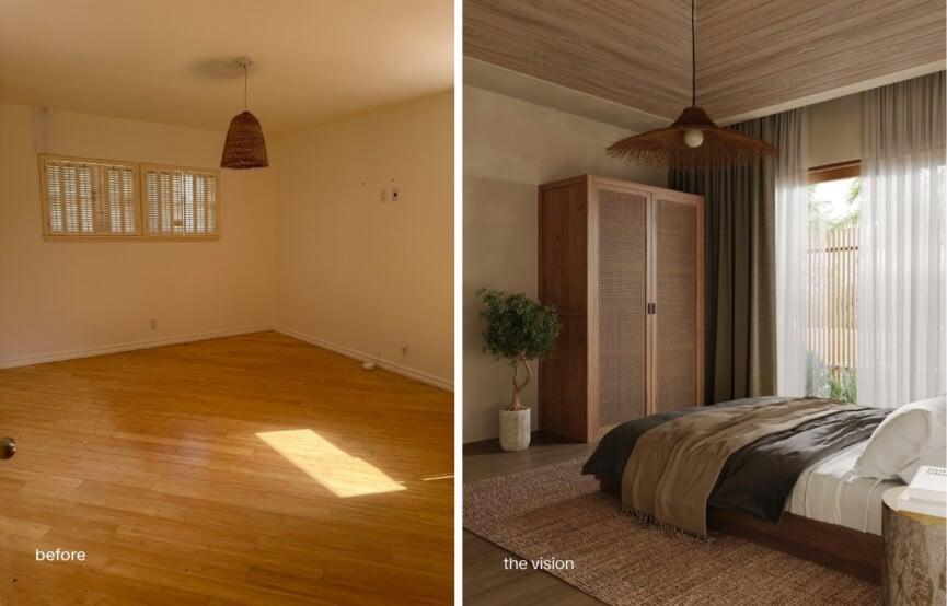 before - Zuma Beach House Guest Room
