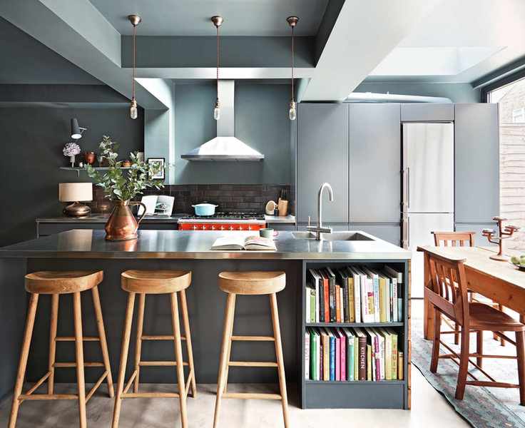 modern kitchen with breakfast bar