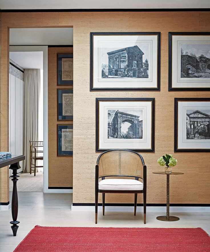 Gallery wall in a small entryway