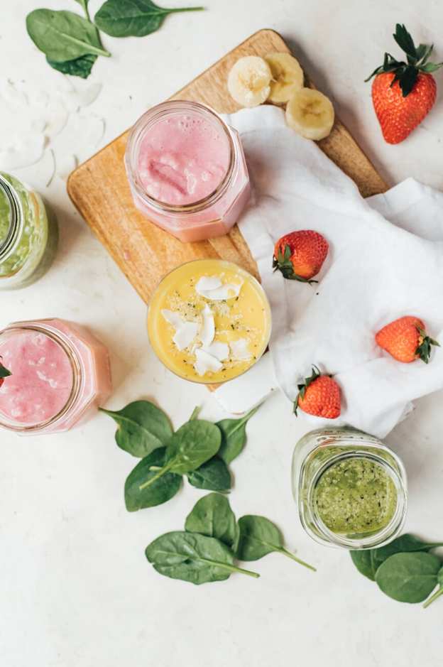 Colorful smoothies