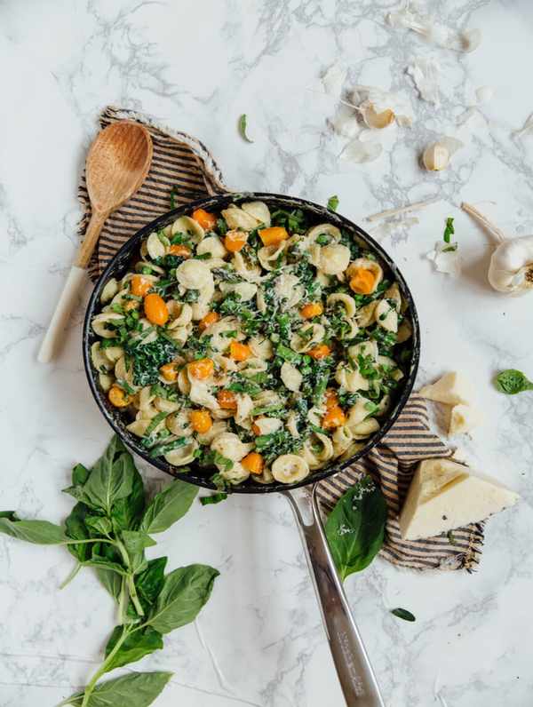 one pot pasta primavera assembled