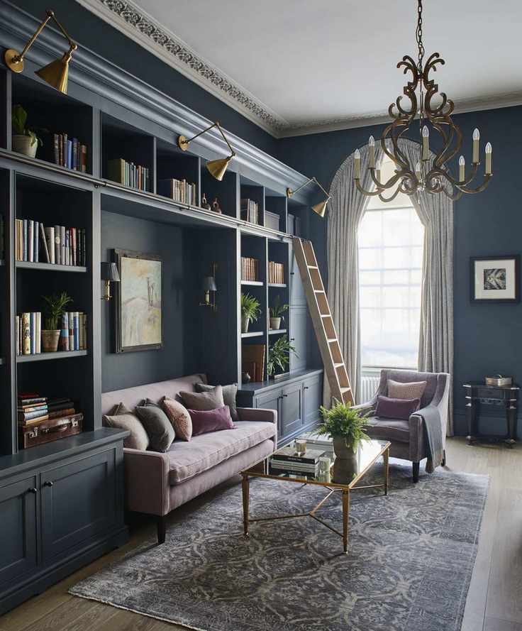 Library/book storage with couch
