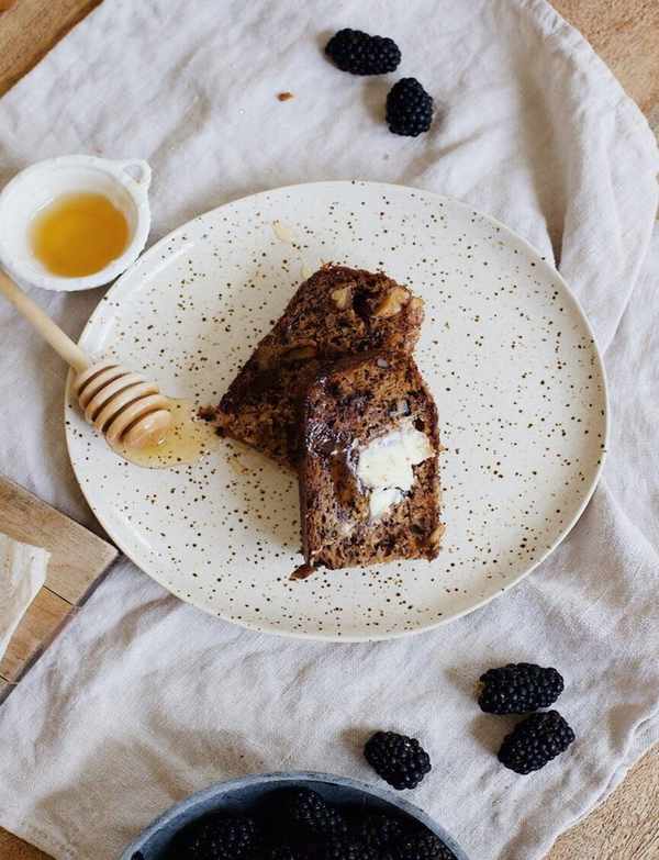 chocolate chip banana bread slices