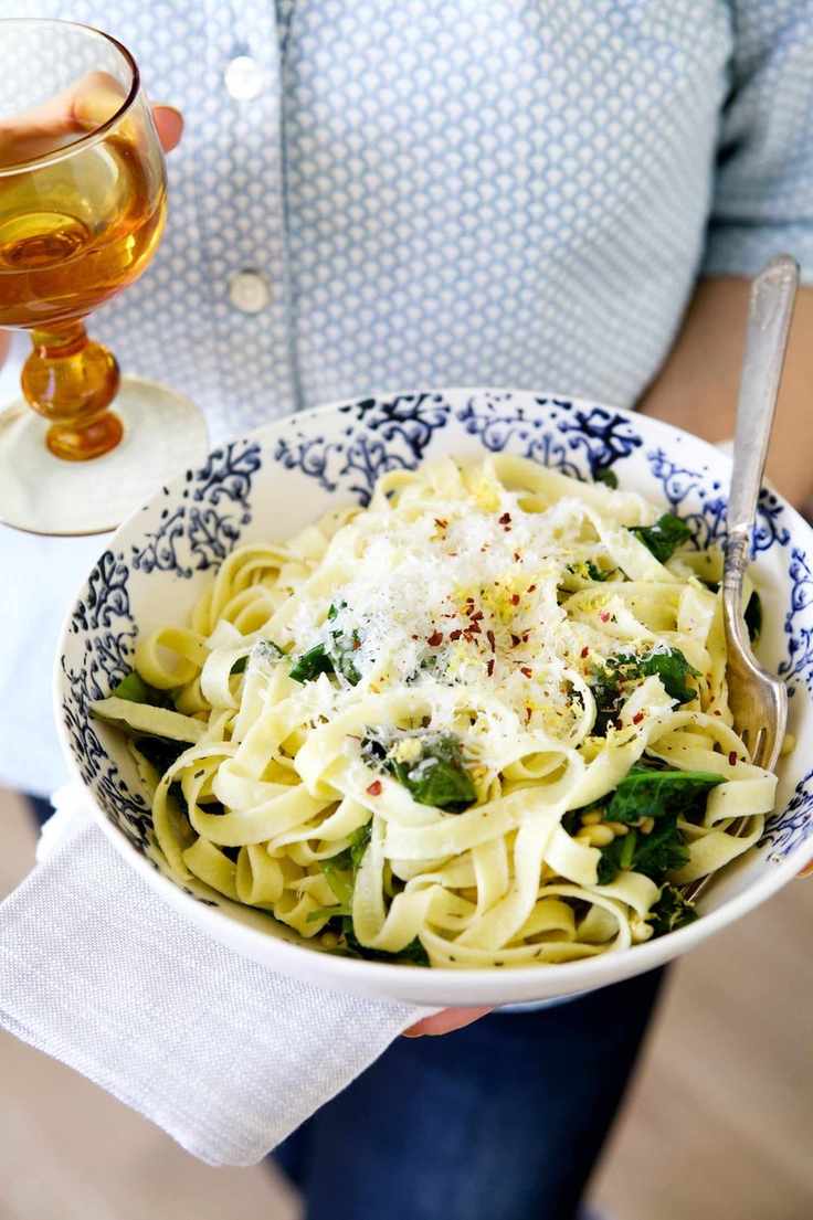 Homemade Pasta with Lemon, Rosemary, and Pine Nuts Delight