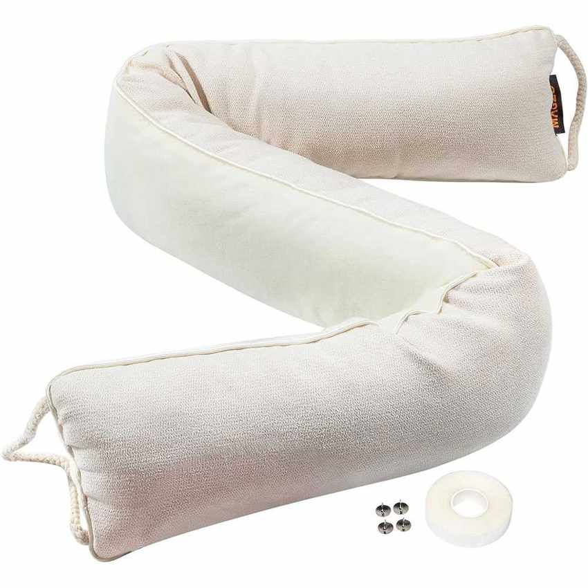 cream draft excluder