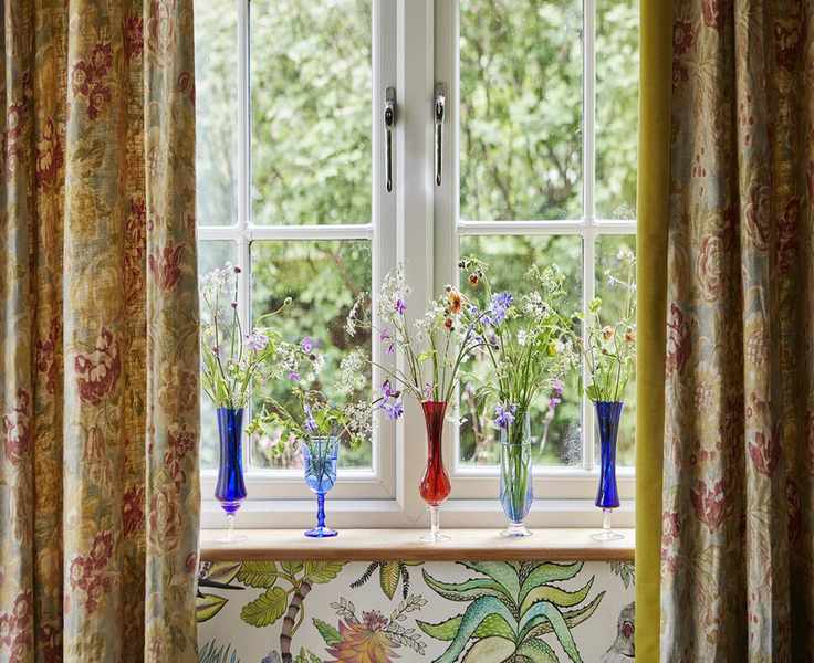 Colored glass vases