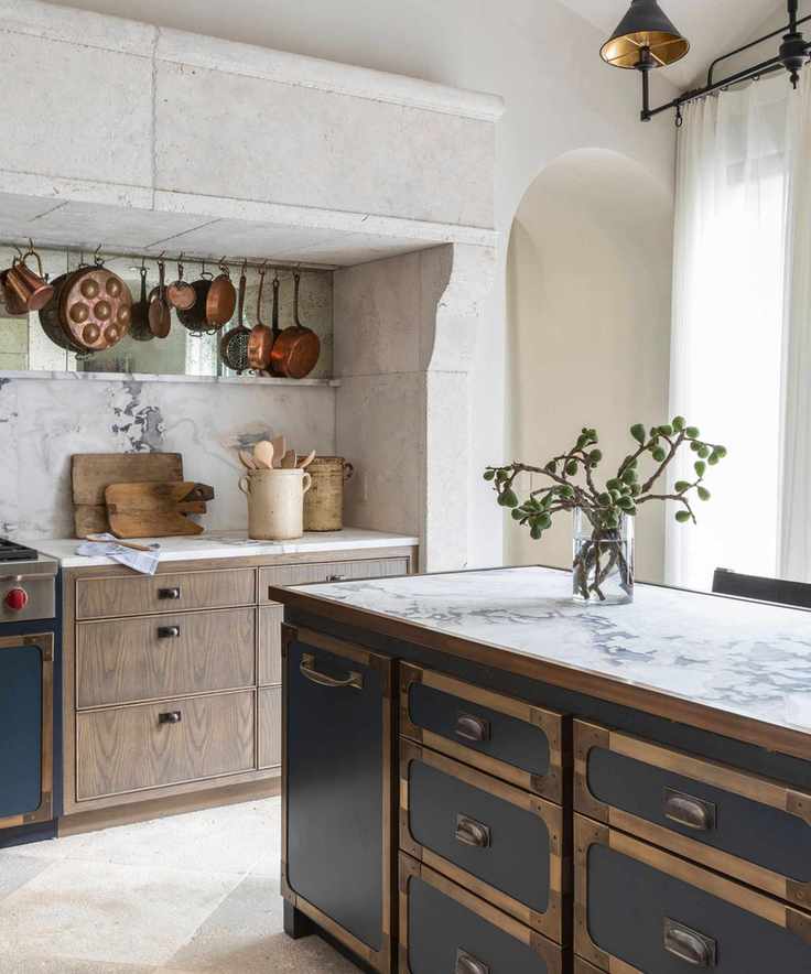kitchen decorated with wooden cutting boards