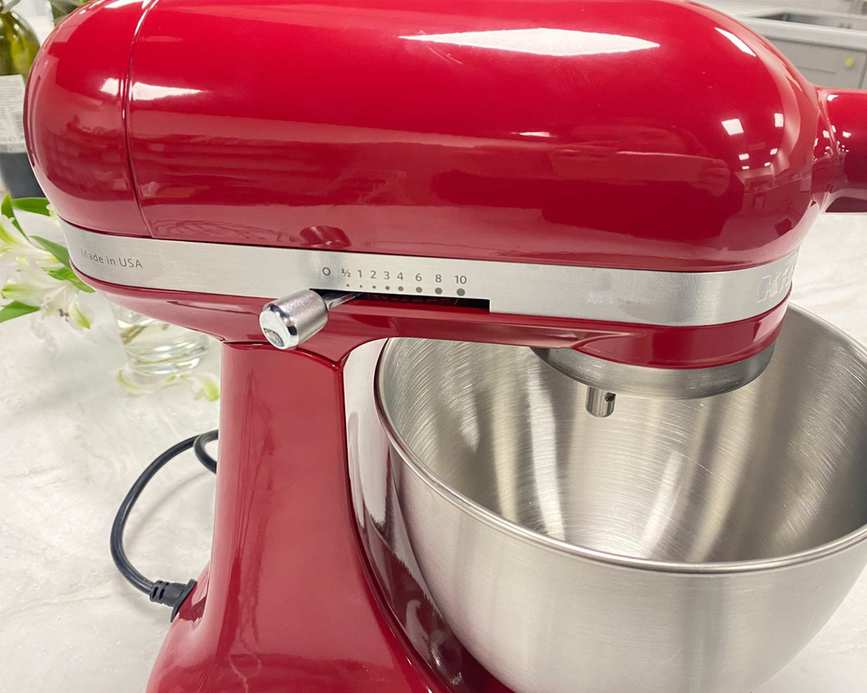 Image of KitchenAid Artisan Mini Stand Mixer during testing