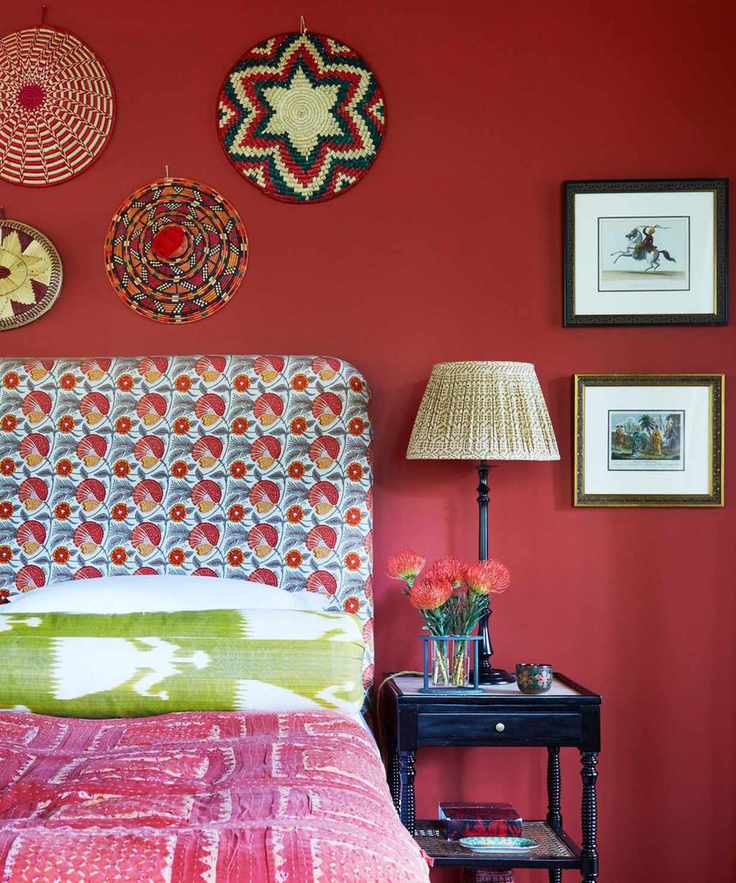 A well-decorated bedroom with a cozy atmosphere.