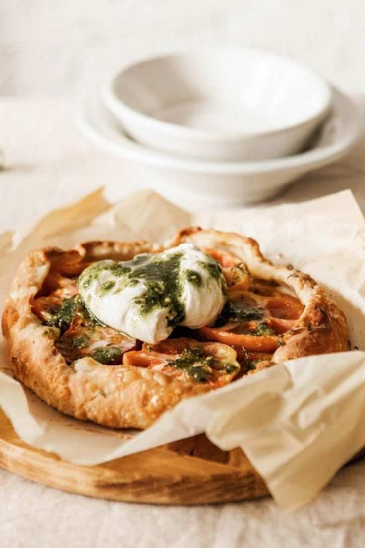 heirloom tomato & burrata galette