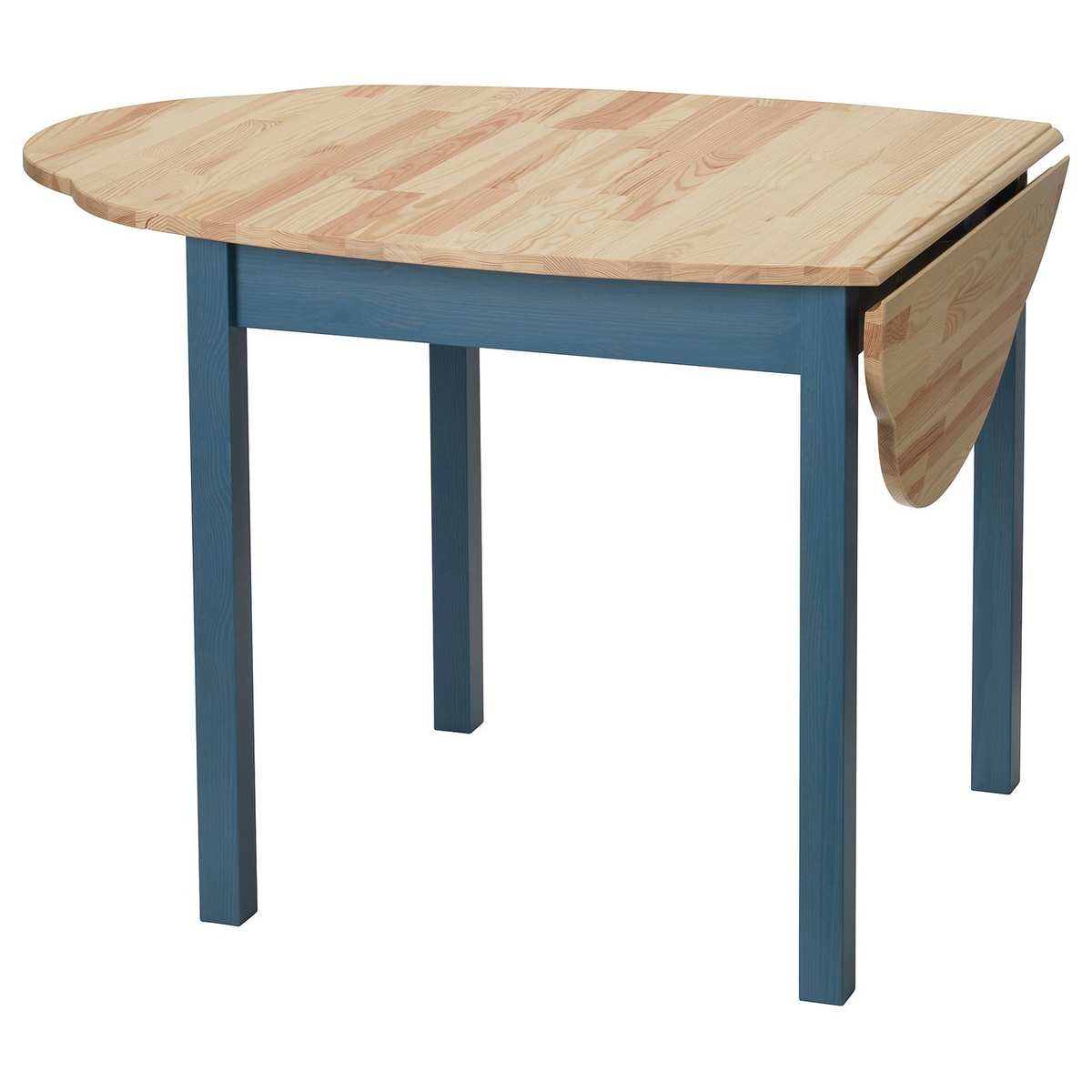 OmmjÄnge Drop-Leaf Table - Pine/stained Blue 52 3/4x32 1/4 "