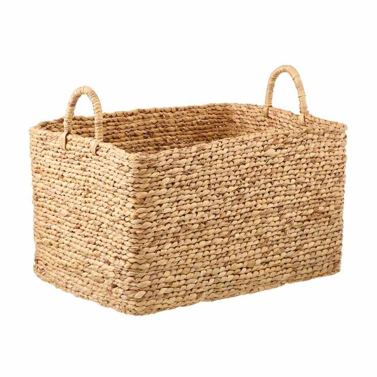 The Container Store Callan Water Hyacinth Blanket Basket