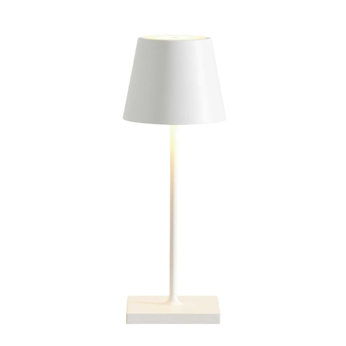 white portable lamp