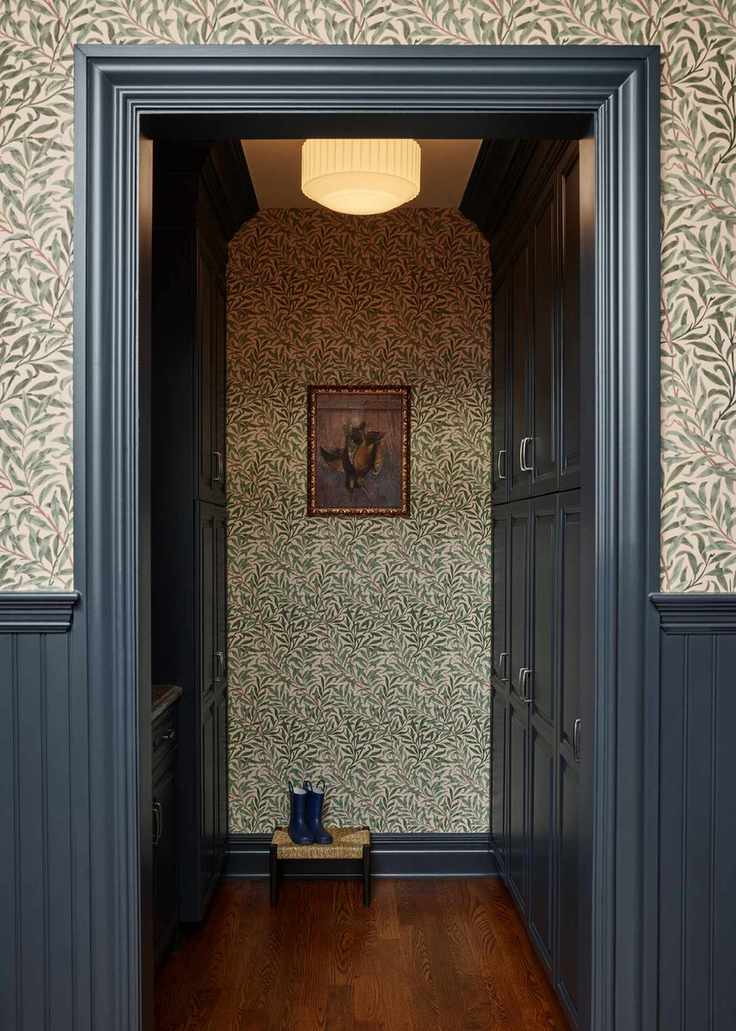 Mudroom with wainscoting