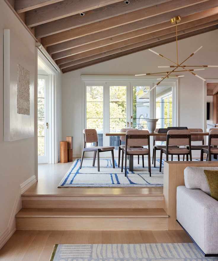 neutral color palette modern dining space