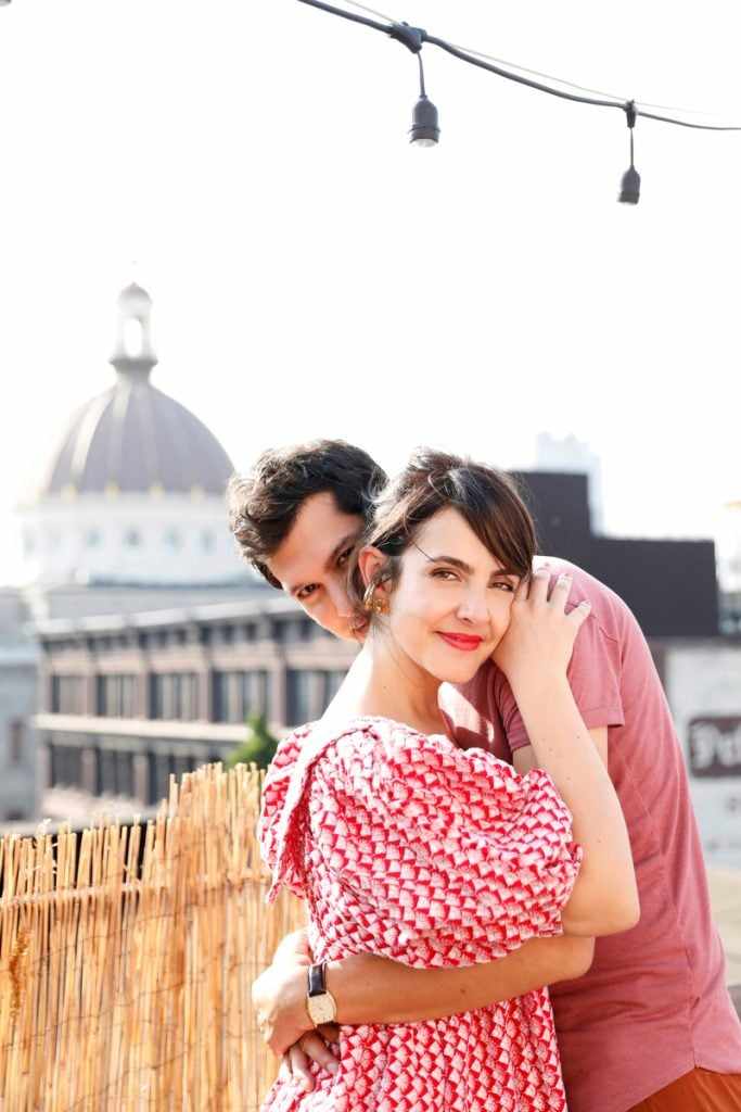 couple embracing