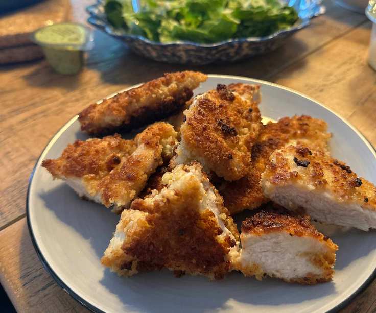 Breaded chicken parm that I cooked with The Stanley Pan