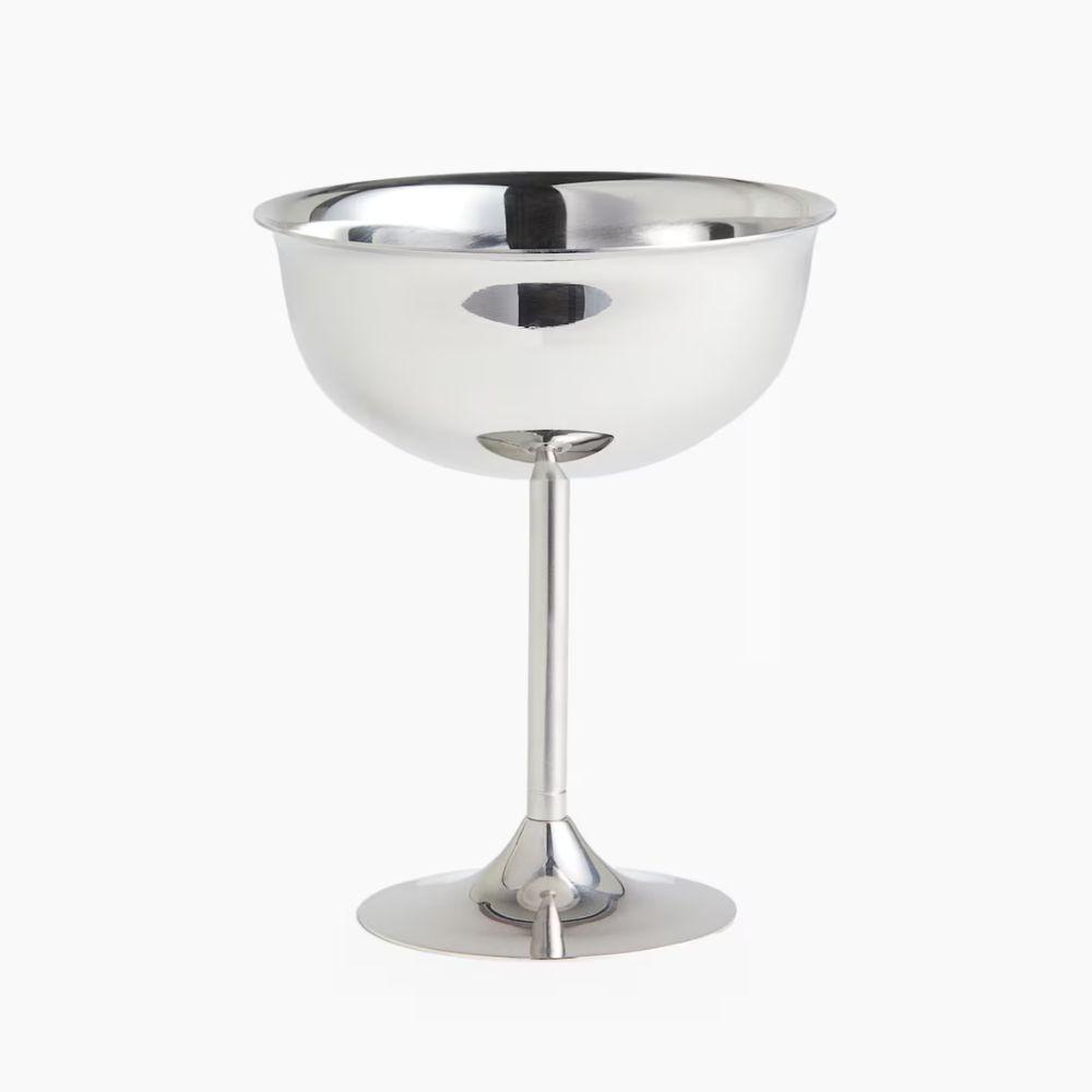 Silver-Colored Tall Stainless Steel Coupe