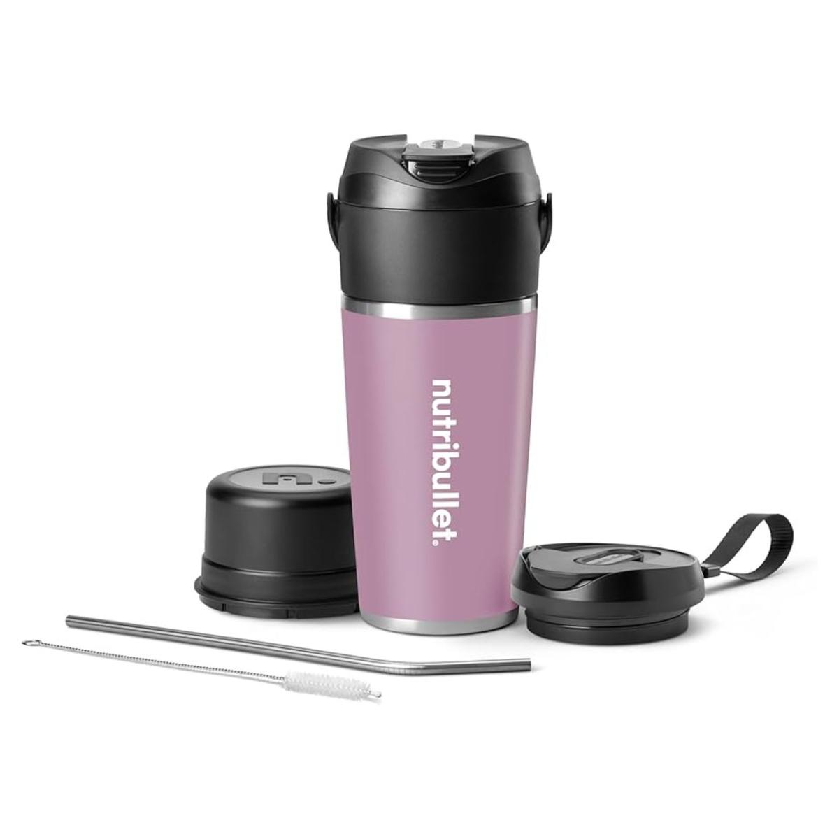 A purple NutriBullet Flip Blender against a white background.