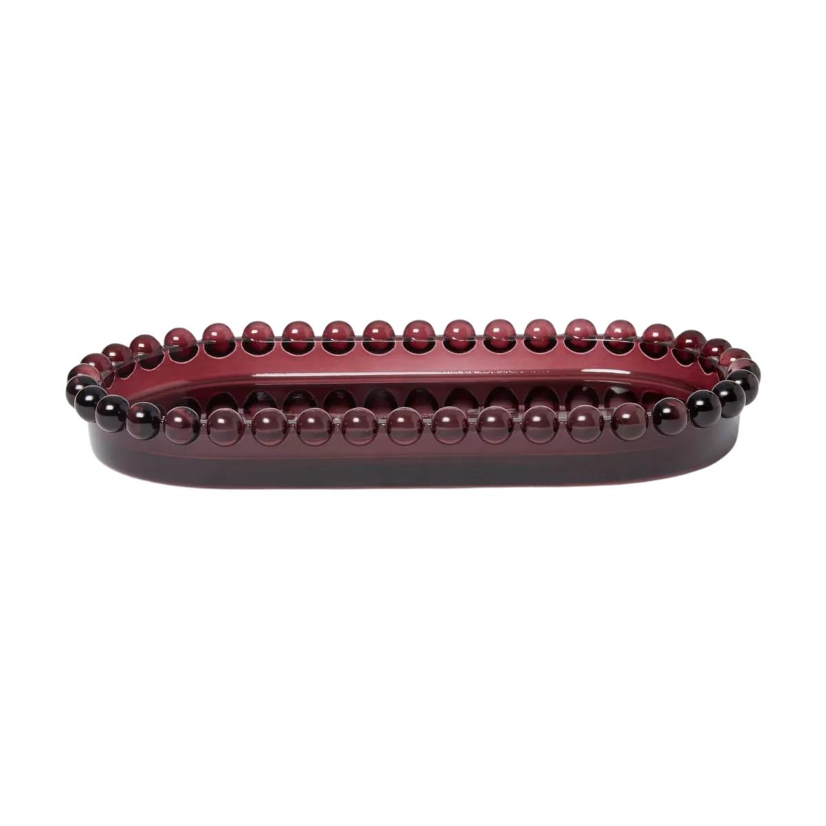 red catchall dish with textured rim