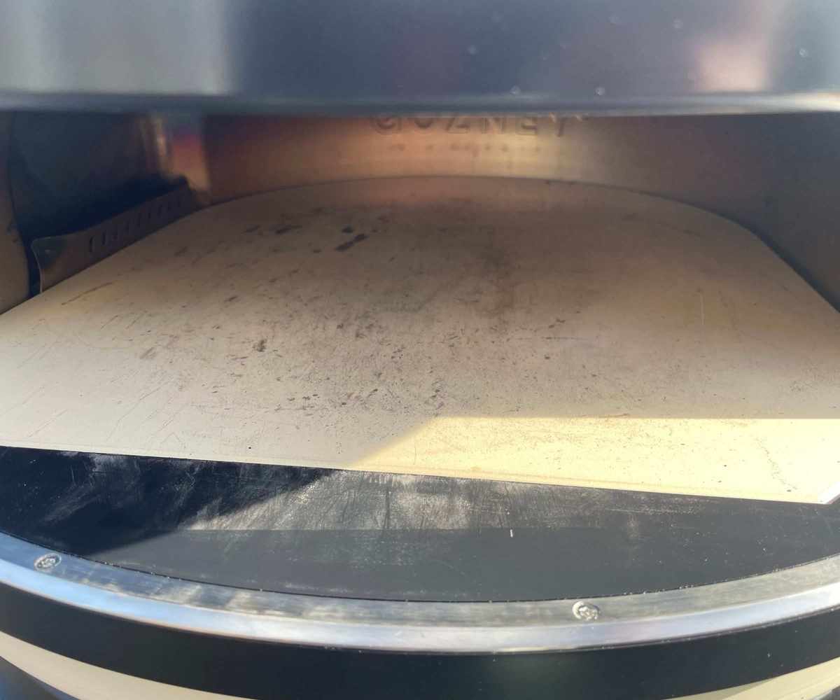 Scratched base of the Gozney Arc