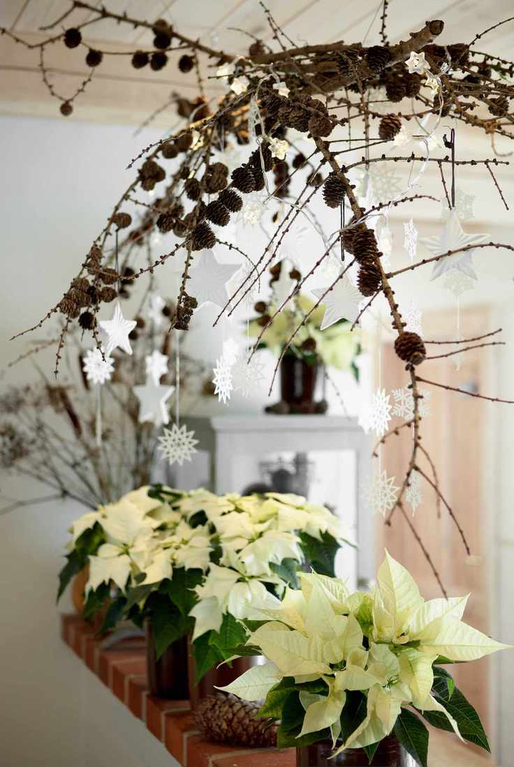 Hanging pine cone boughs decoration
