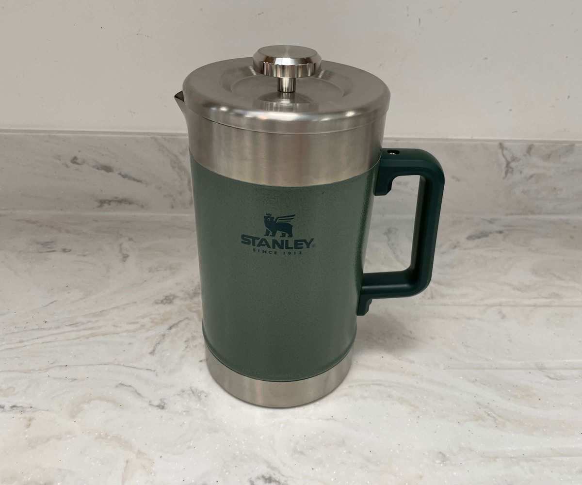 Stanley Stay Hot French Press on countertop