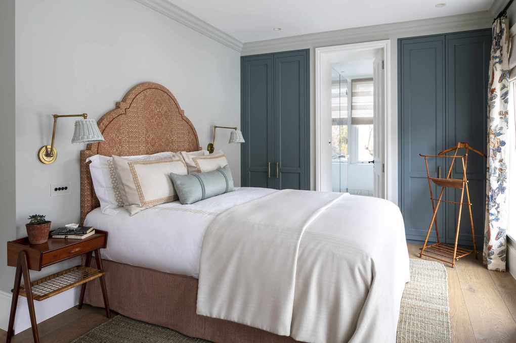 modern bedroom by Kitesgrove with rattan wall lights