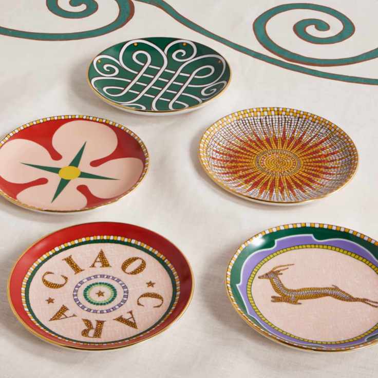 net-a-porter la double j set of 5 plates