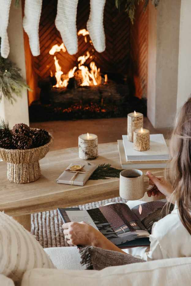Holiday Decor 2023-mug in front of fire