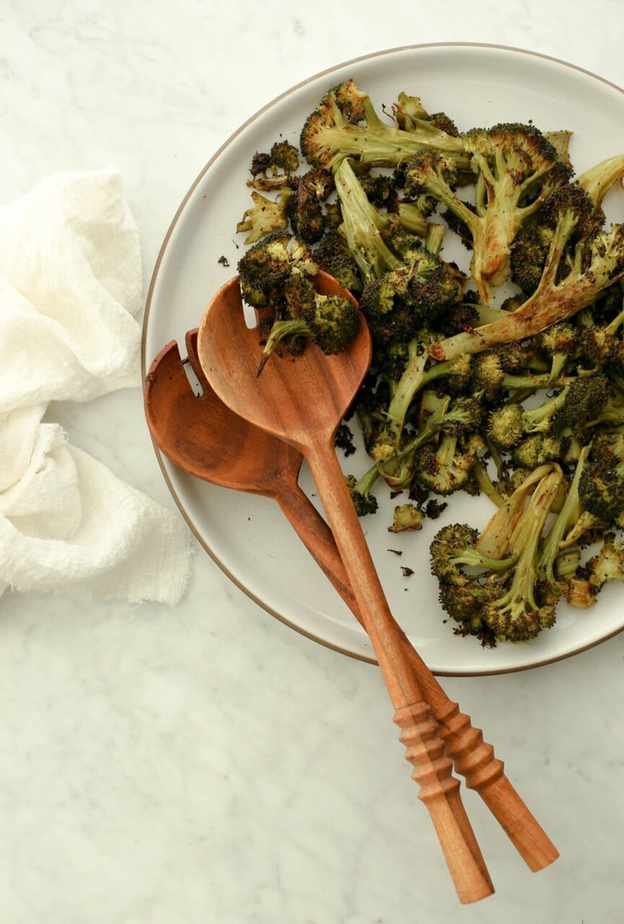 Crispy Sweet and Spicy Roasted Broccoli
