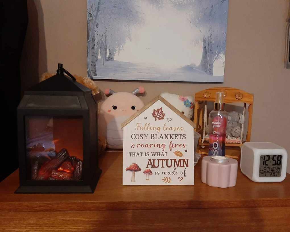 the top of Ciera's dresser decluttered