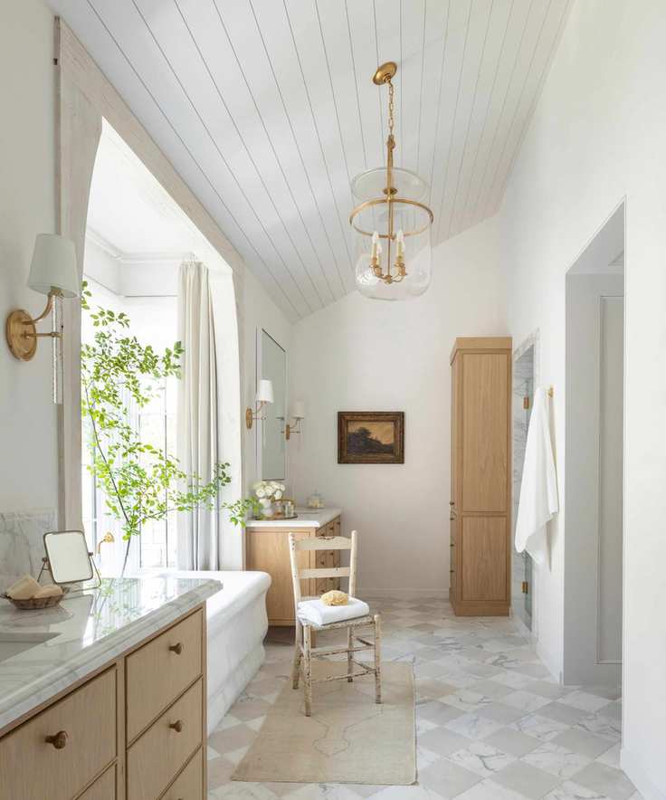 neutral bathroom with white walls