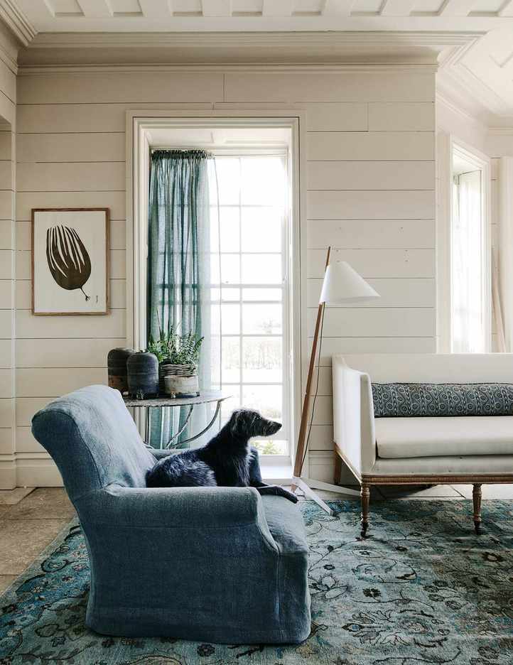traditional living room idea with rug