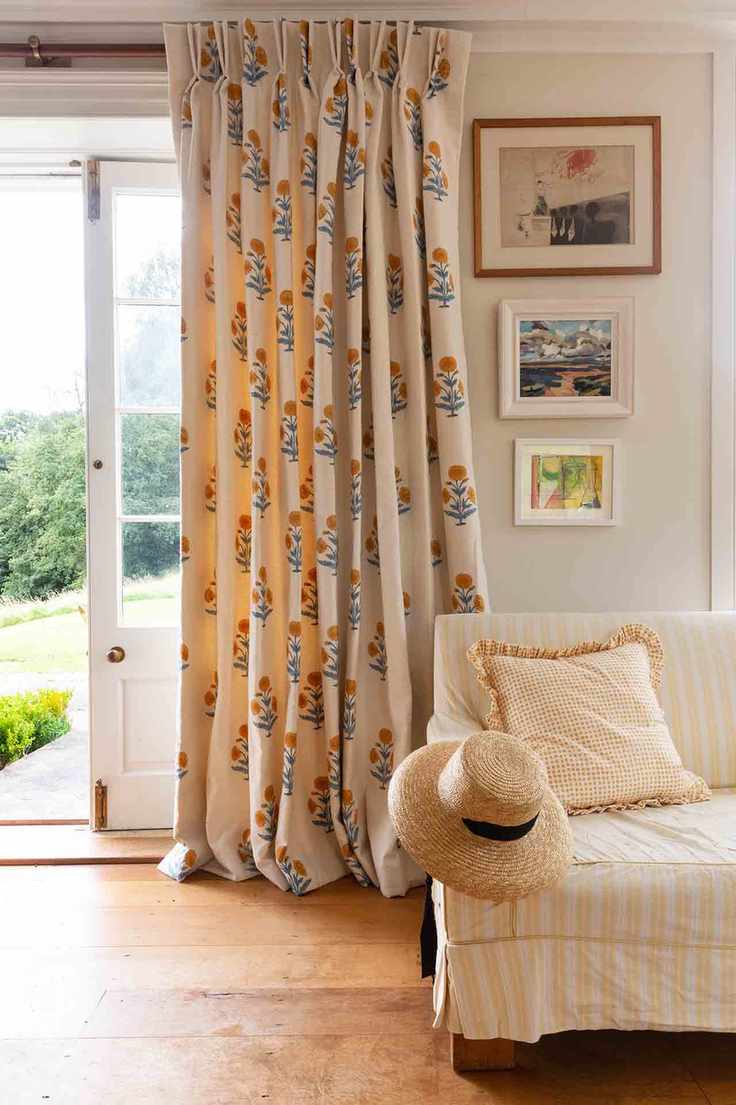 floral curtains