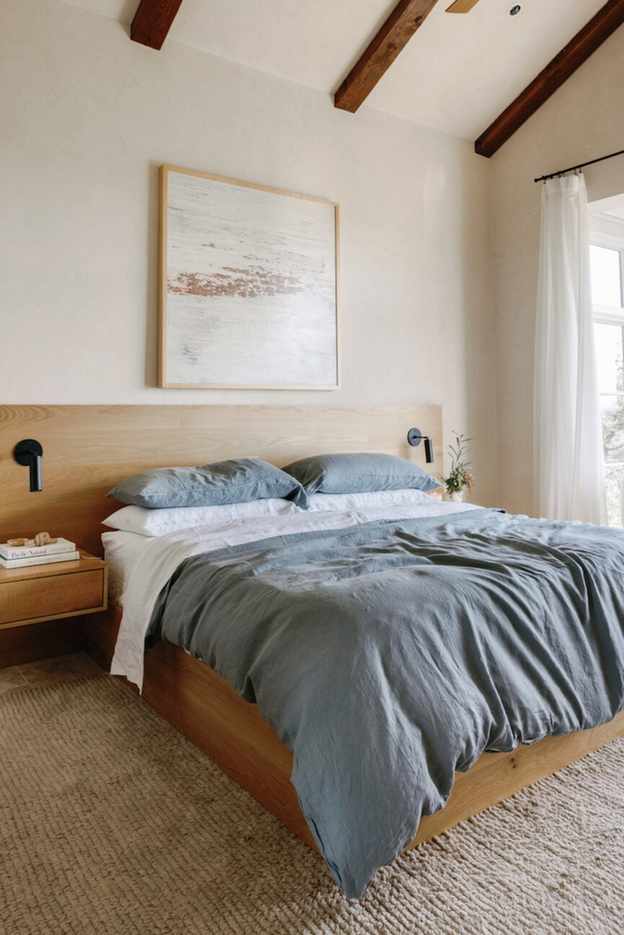Neutral bedroom makeover ideas.