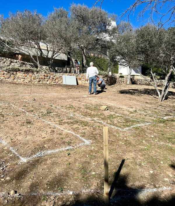 backyard garden transformation - leveling land