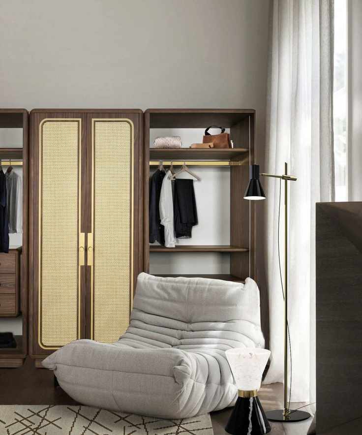 Closet with clothing