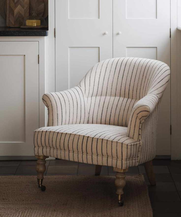 Striped armchair