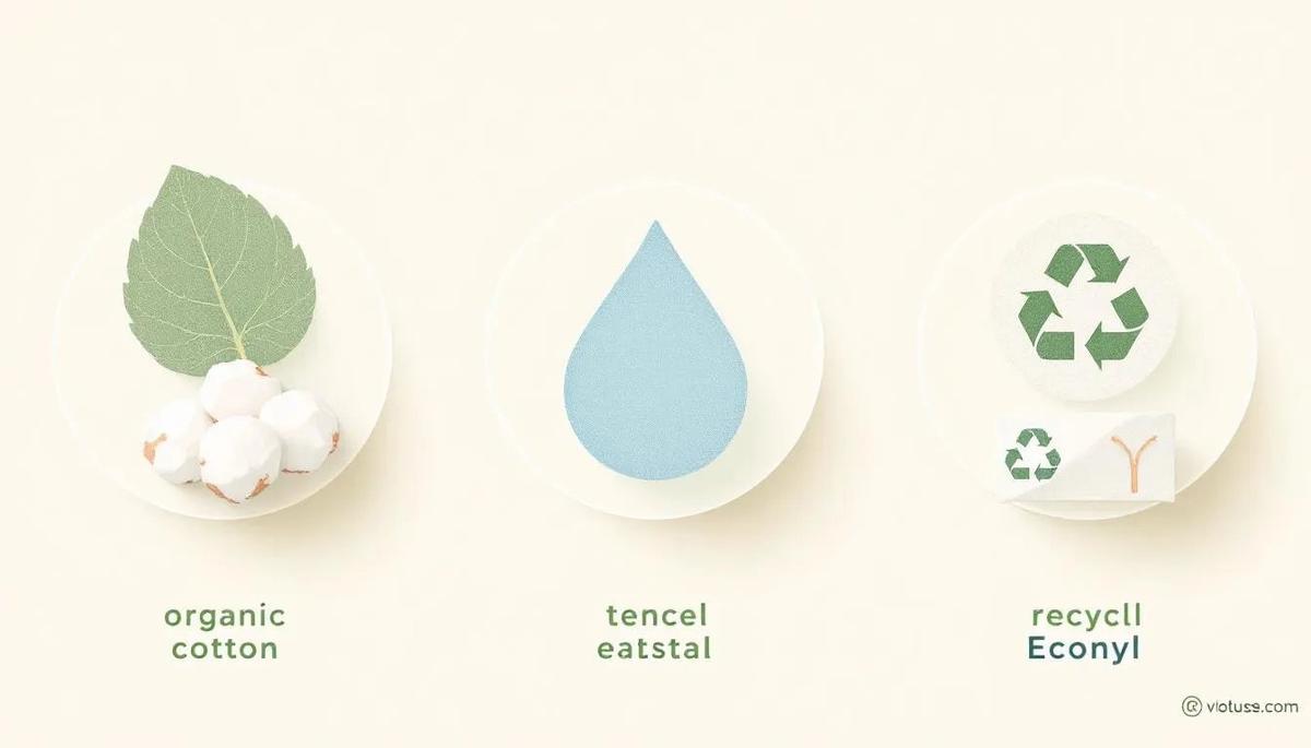 Sustainable alternatives to elastane fabric, showcasing eco-friendly options.