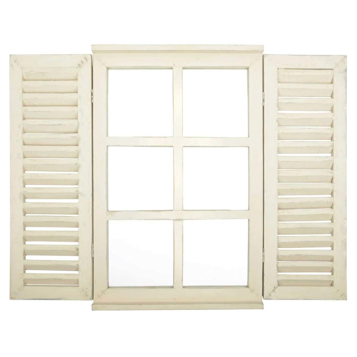 White shuttered mirror
