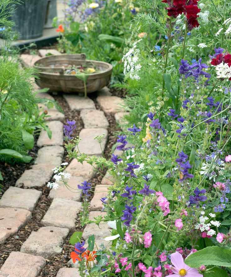 cobbled garden path