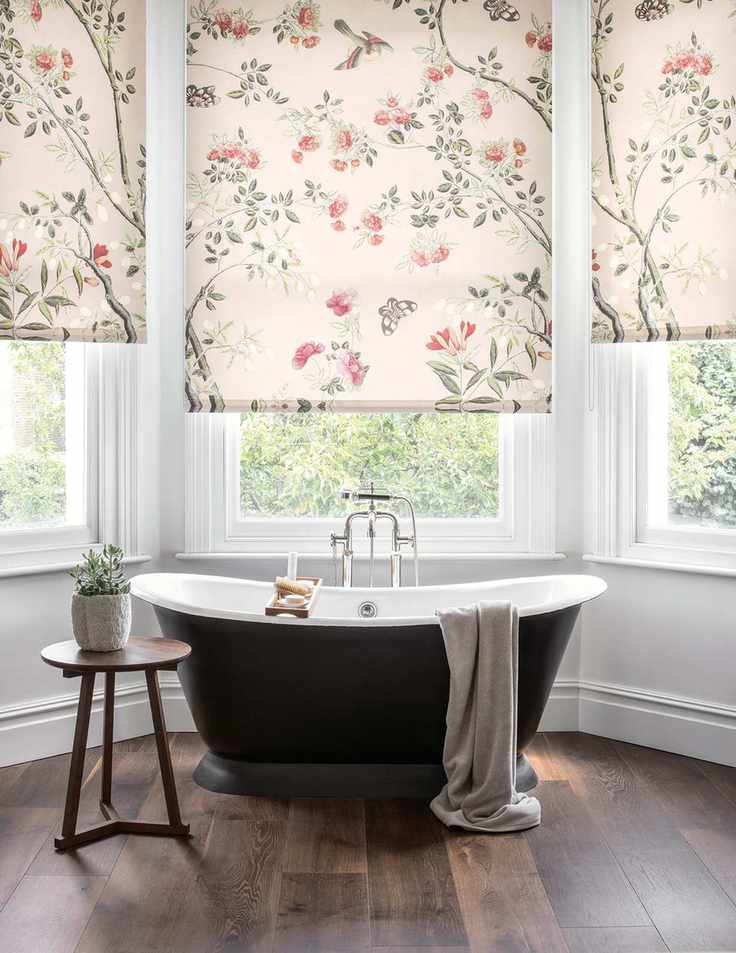 Surface View roller blinds in a bathroom