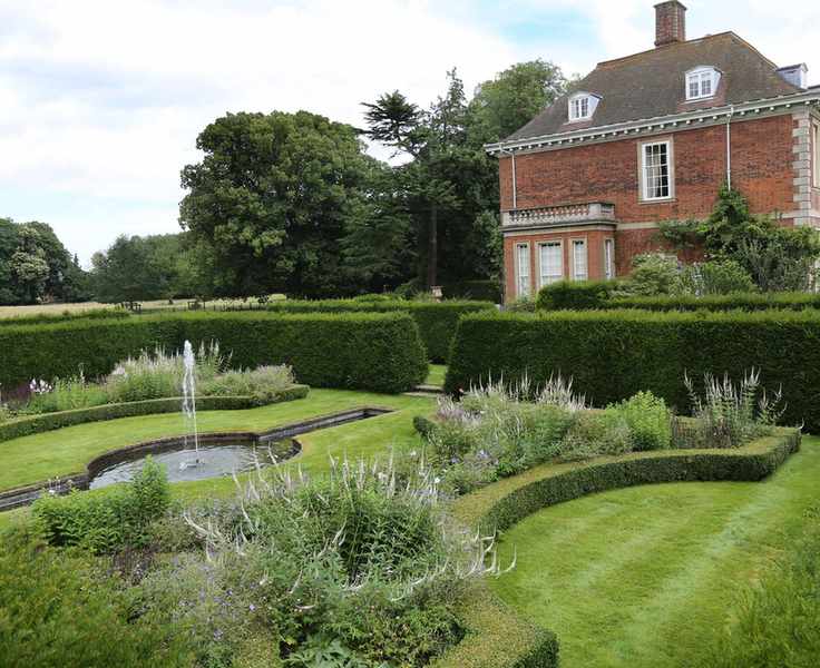 simple color palette used in a formal garden