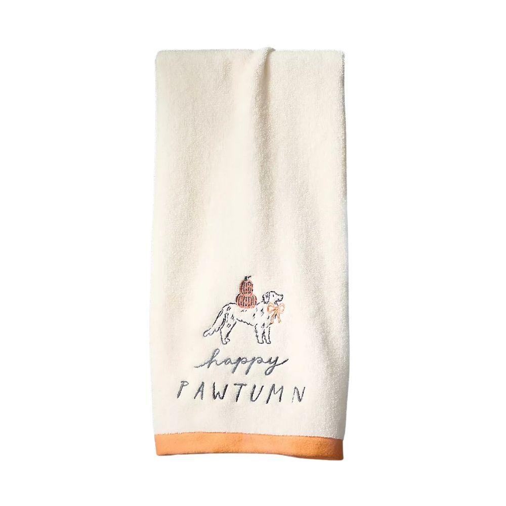 Krissy Mast Happy Pawtumn Cotton Hand Towel