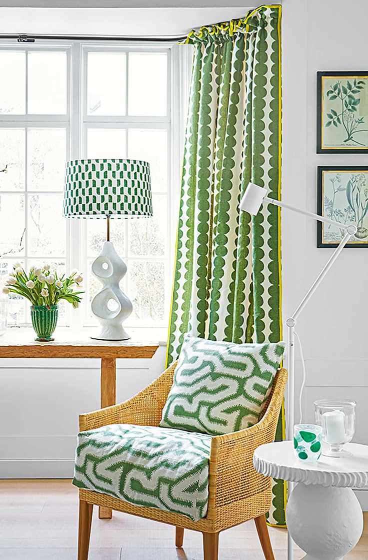 Living room with an occasional chair in Rapture & Wright fabric