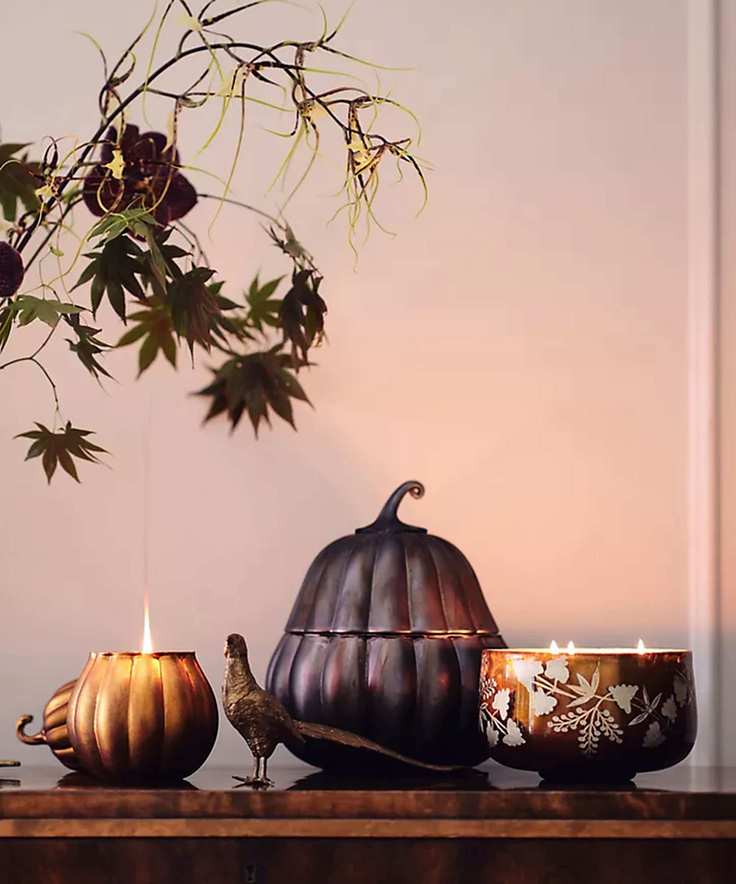 Pumpkin candle