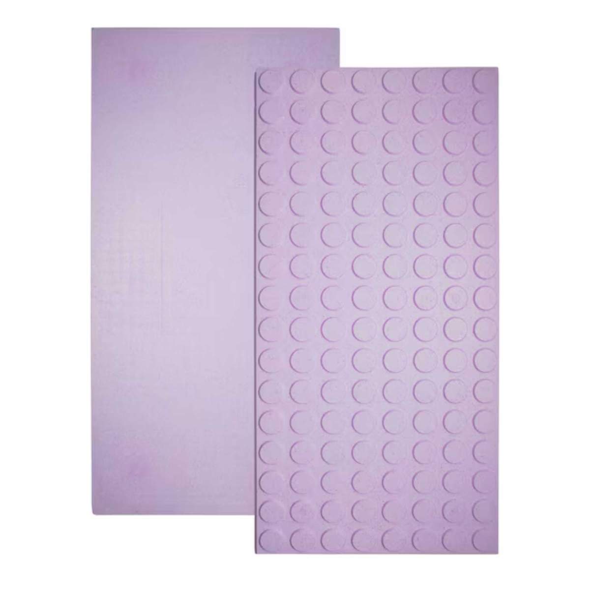 Two rectangular lilac foam boards.
