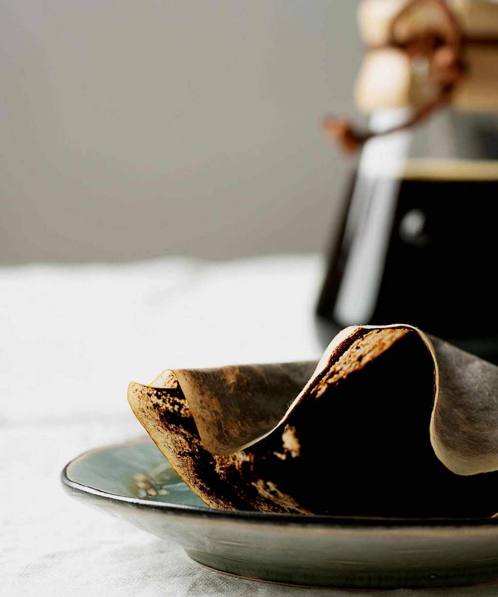Coffee grounds for cleaning furniture